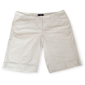 MOSSIMO White Stretch Bermuda Shorts Size 14